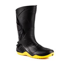 Bota 7 Leguas Galocha Pvc Motoboy Preto Sola Amarela