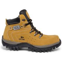 Bota Adventure Coturno Couro Trekking Reforçado Confortável Macio Casual Trilha Acampamento