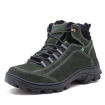 Bota Adventure Couro Atron Shoes - 019 - Verde Militar