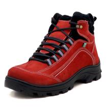 Bota Adventure Couro Atron Shoes - 019 - Vermelho