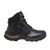 Coturno Masculino Bota Caterpillar PVC Cano Curto Preto Marrom Palmilha  Anatômica Gel