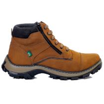 Bota Adventure Masculina Couro Zíper Lateral Conforto Trilha