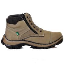 Bota Adventure Masculina Couro Zíper Trilha Resistente Lisa