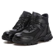 Bota Adventure Masculina em Couro Legítimo Palmilha PU - Resistente e Durabilidade Tamanho:38Cor:Preto