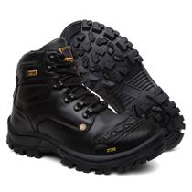 Bota Adventure Masculina Resistente a Agua Couro Legítimo Biqueira em Pvc