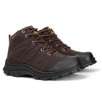 Bota Adventure Masculina Tratorada Bico Redondo Fecho Cadarço Cano Curto