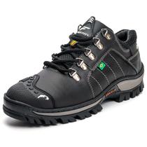 Bota Adventure Trilha Tratorada Masculina Reforçada e Forrada Coturno Para Trabalho Palmilha Gel