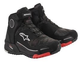 Bota Alpinestars Crx Drystar Riding Preto Camo Vermelho