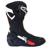 Bota Alpinestars Smx-6 V2 Preto Branco Smx6 Couro Esportiva