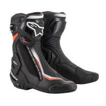 Bota Alpinestars Smx Plus V2 Preto Branco Vermelho Fluo Bota Alpinestars Smx Plus V2 Preto Branco Vermelho Fluo