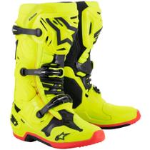Bota Alpinestars Tech 10 Amarelo Flúor Bota Alpinestars Tech 10 Amarelo Flúor