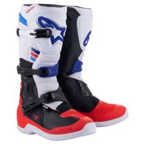 Bota Alpinestars Tech 3 Motocross Trilha Enduro Branco Verme