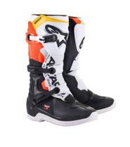 Bota Alpinestars Tech 3 - Preto Branco Vermelho Fluo