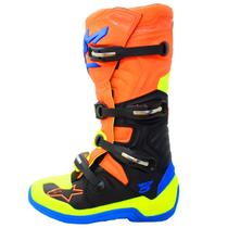 Bota Alpinestars Tech 5 Laranja Fluo Cross Motocross Trilha
