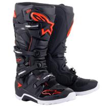 Bota alpinestars tech 7 enduro preto laranja fluor