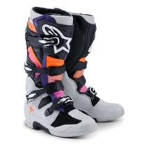 Bota alpinestars tech 7 preto/cinza claro/laranja Bota alpinestars tech 7 preto/cinza claro/laranja