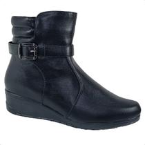 Bota Anabela Feminina Cano Baixo Mooncity 71104 Original