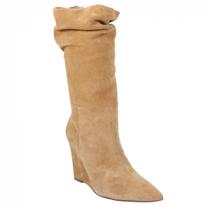 Bota Anabela Tabita Couro Camurça 12344020