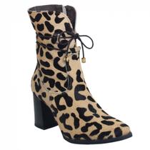 Bota Animal Print Cacau Couros 15940