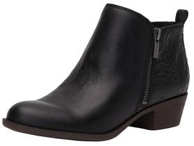 Bota Ankle Boot Basel Lucky Brand Preta Relevo 9 M EUA
