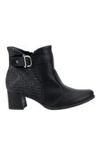 Bota Ankle Boot Chelsea Piccadilly Salto Grosso 654035 Preto