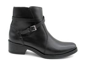 Bota Ankle Boot Feminina Via Paula Couro 4014 Salto Baixo Bota Ankle Boot Feminina Via Paula Couro 4014 Salto Baixo
