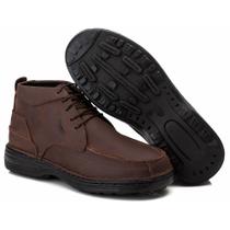 Bota Anti Stress Masculino em Couro Rustico Pinhao 8004 Pinhao