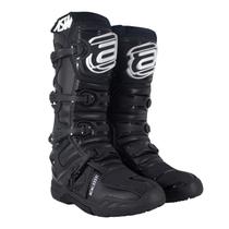 Bota ASW Elevate Enduro Preto Branco Cross Motocross Trilha