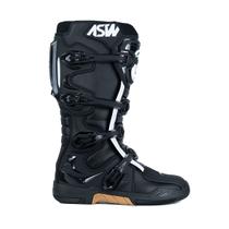Bota ASW Elevate Preto Branco Cross Motocross Trilha Off Roa Bota ASW Elevate Preto Branco Cross Motocross Trilha Off Roa