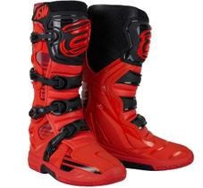 Bota ASW Elevate Preto Vermelho Cross Motocross Trilha