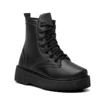 Bota Atikkos Coturno Solado Tratorado Casual Feminino Bota Atikkos Coturno Solado Tratorado Casual Feminino