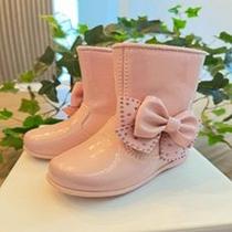 Bota bebê menina , cano médio na cor rosa bebe em verniz