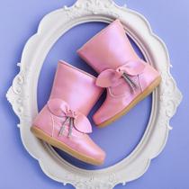 Bota Bebê Menina Laço Bota Bebê Menina Laço