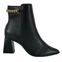 Bota Bebecê Ankle Boot Couro T4342-061 Preta Bota Bebecê Ankle Boot Couro T4342-061 Preta