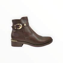 Bota Bebecê Ankle Boot Detalhe Fivela Cano Curto Feminino Adulto Ref. T1840-108 Bota Bebecê Ankle Boot Detalhe Fivela Cano Curto Feminino Adulto Ref. T1840-108