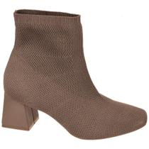 Bota Bebecê Cano Curto Salto Grosso Knit 4414-226