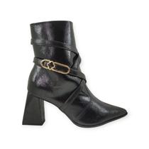 Bota Bebecê Cano Médio Bico Fino Salto Médio Grosso Feminino Adulto Ref. T4338-297