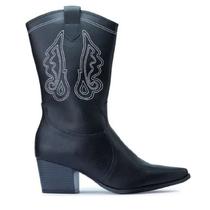 Bota Bebecê Cano Médio Feminina - Preto