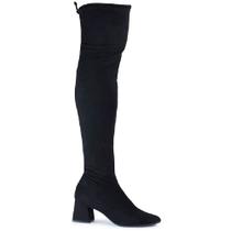 Bota Bebecê Over Knee Feminina Salto Bloco Strech T4414-230 Preta Bota Bebecê Over Knee Feminina Salto Bloco Strech T4414-230 Preta