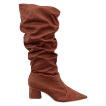 Bota Bebecê Slouchy Cano Alto T3842-045 Marrom Pecan Bota Bebecê Slouchy Cano Alto T3842-045 Marrom Pecan