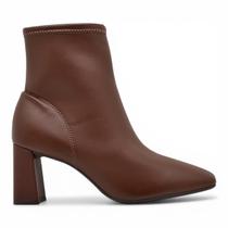 Bota Beira Rio Feminina Cano Curto Conforto Salto Bloco -