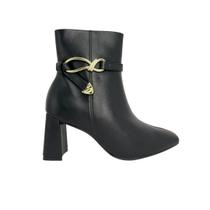 Bota Beira Rio Feminina Cano Curto Napa Genebra Salto Bloco