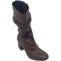 Bota Beira Rio Feminina Cano Franzido Salto 6cm Cor:ChocolateTamanho:36Gênero:Feminino Bota Beira Rio Feminina Cano Franzido Salto 6cm Cor:ChocolateTamanho:36Gênero:Feminino