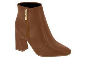 Bota Beira Rio Feminina Salto Médio Zíper Fashion Estilo Bota Beira Rio Feminina Salto Médio Zíper Fashion Estilo