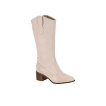 Bota Beira Rio Feminino Cano Médio Elástico Croco 9066 105
