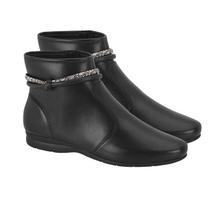 Bota Beira Rio Rasteira Cano Curto Strass