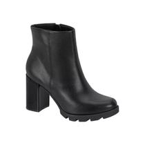 Bota Beira Rio Salto Alto Cano Curto Feminina Preta Bota Beira Rio Salto Alto Cano Curto Feminina Preta