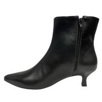 Bota Berti Maria Feminina Salto Fino Preto Couro