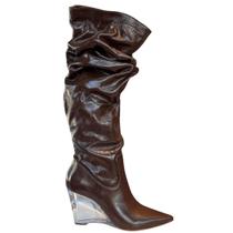 Bota Berti Maria Slouchy Feminina Java Couro Bota Berti Maria Slouchy Feminina Java Couro
