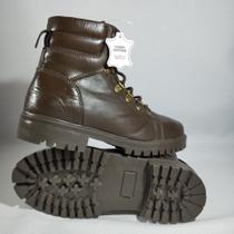 Bota Biaggio Cano Curto De Couro Legítimo Em Amarração Conforto Masculino BI2026.625 (64799)